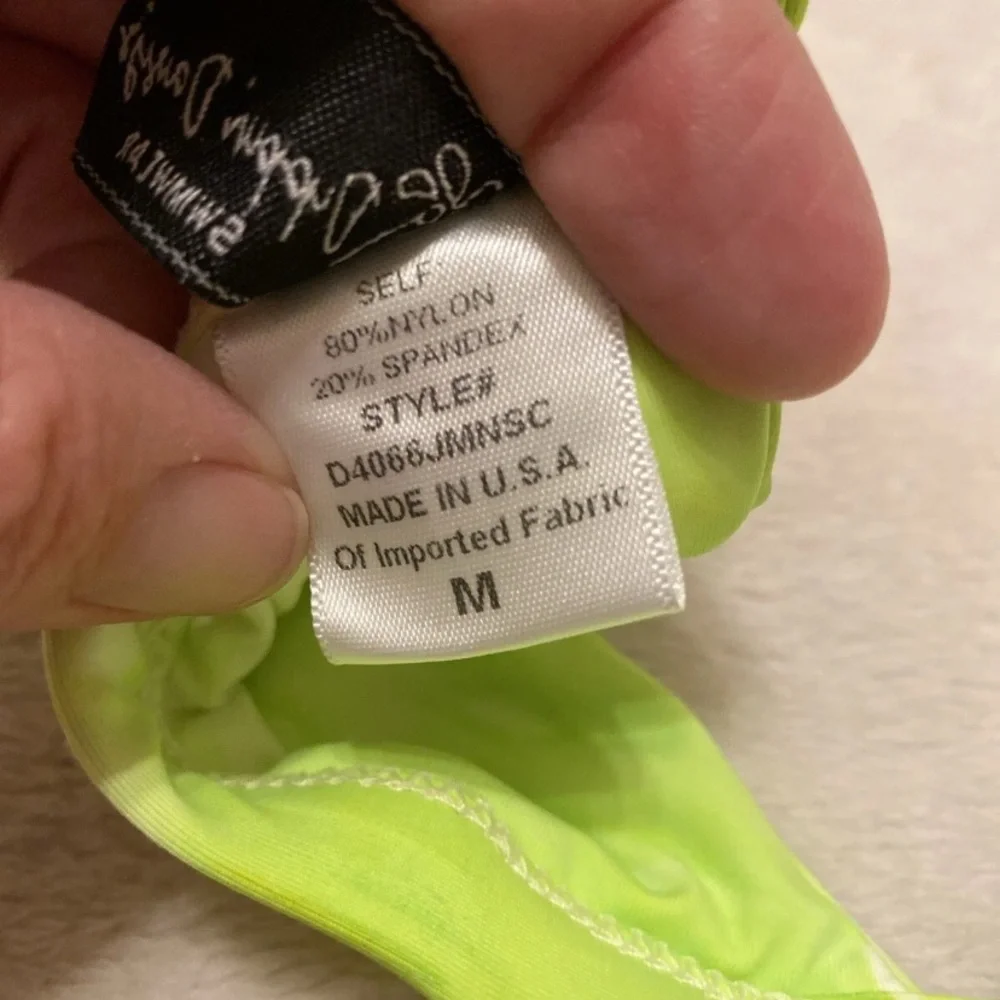 Chic Lime and White Tie Dye Bikini Set